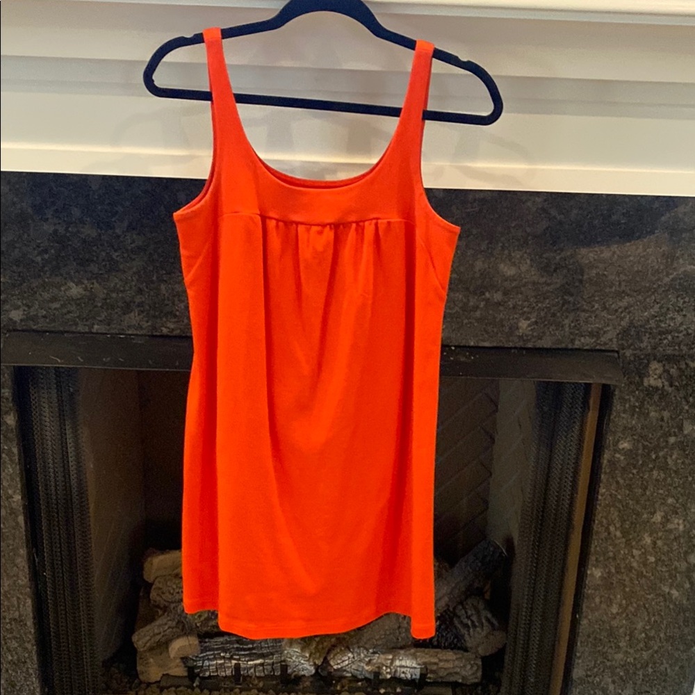Bold Orange Sleeveless Dress
